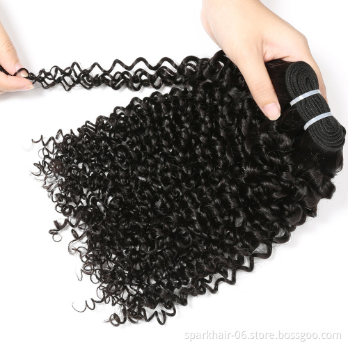 SPARK  raw virgin burman curly hair bundle Mongolian kinky curly hair, Cambodian curly human hair extension for black women